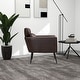 preview thumbnail 4 of 7, 29.5"W Bronzing Suede Upholstered Armchair with Throw Pillow, Soft Cushion and Black Metal Leg for Living Room, Bedroom