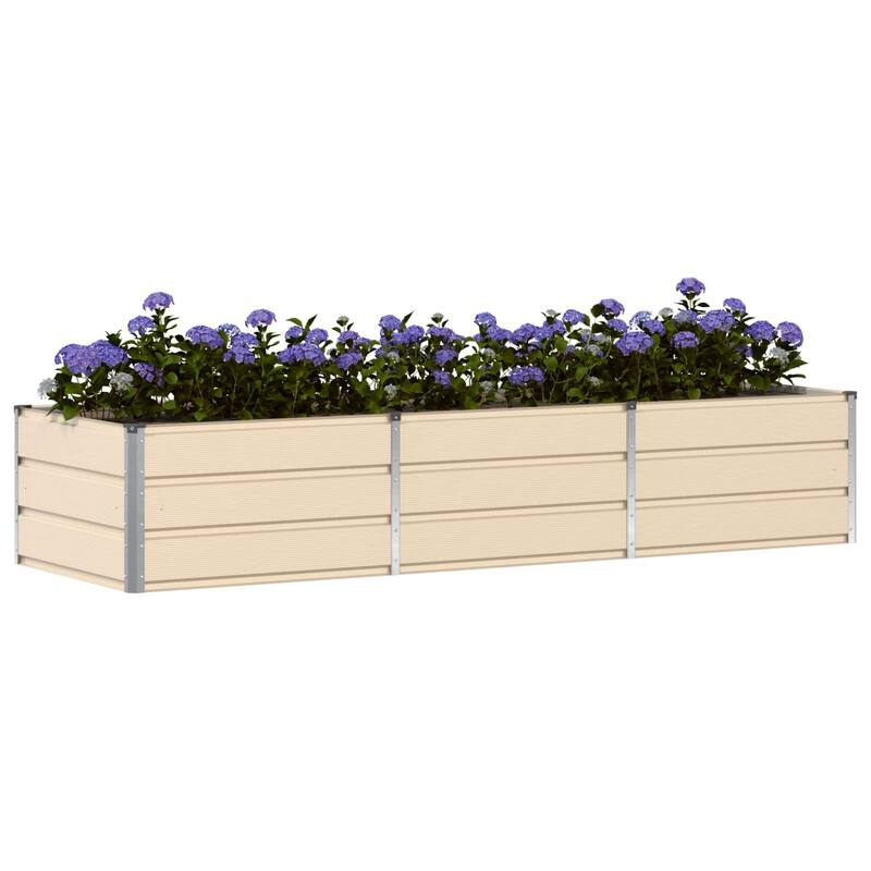 vidaXL Planter in Steel - 62.99 x 31.50 x 17.72