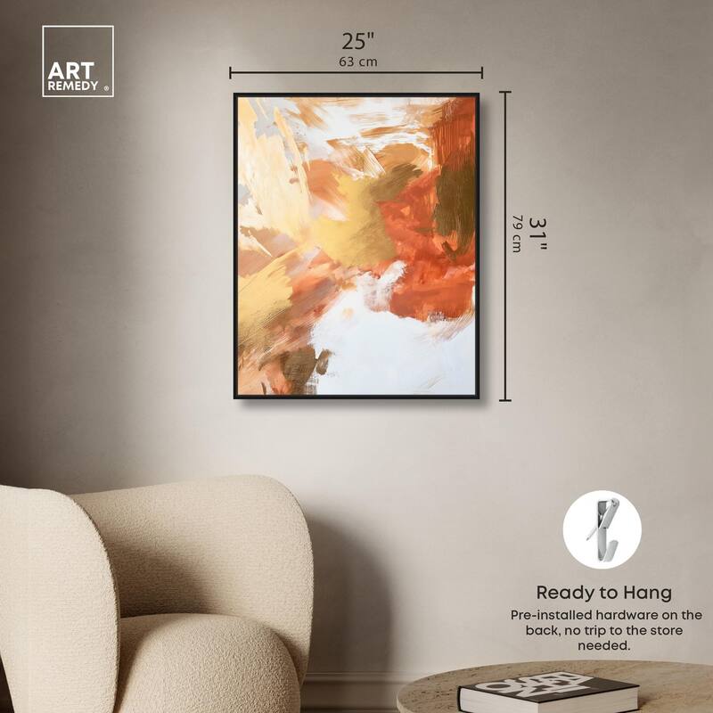 Golden Yellow Citrus Burst I Canvas by Art Remedy