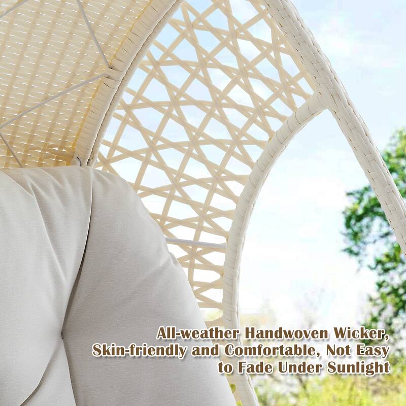 Hanging Egg Chair, Patio Wicker Hanging Basket Swing Chair