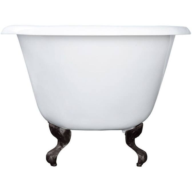 Kingston Brass Aqua Eden 48" Clawfoot Cast Iron Soaking Tub with