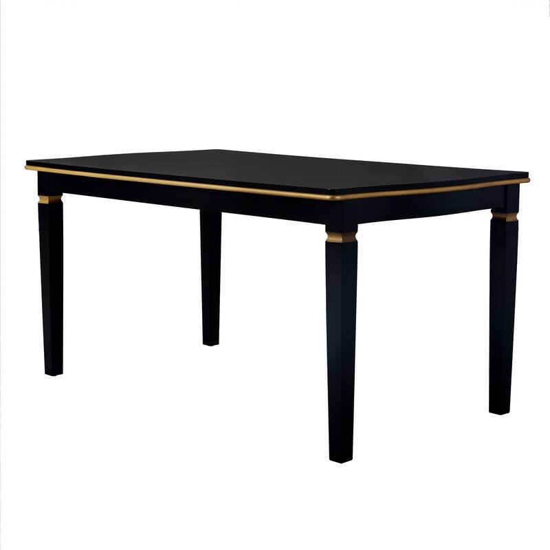 Roomfitters 6-Piece Kitchen Dining Table Set, 60 Inch Rectangular Table with 4 Tufted High-Back Chairs and Bench