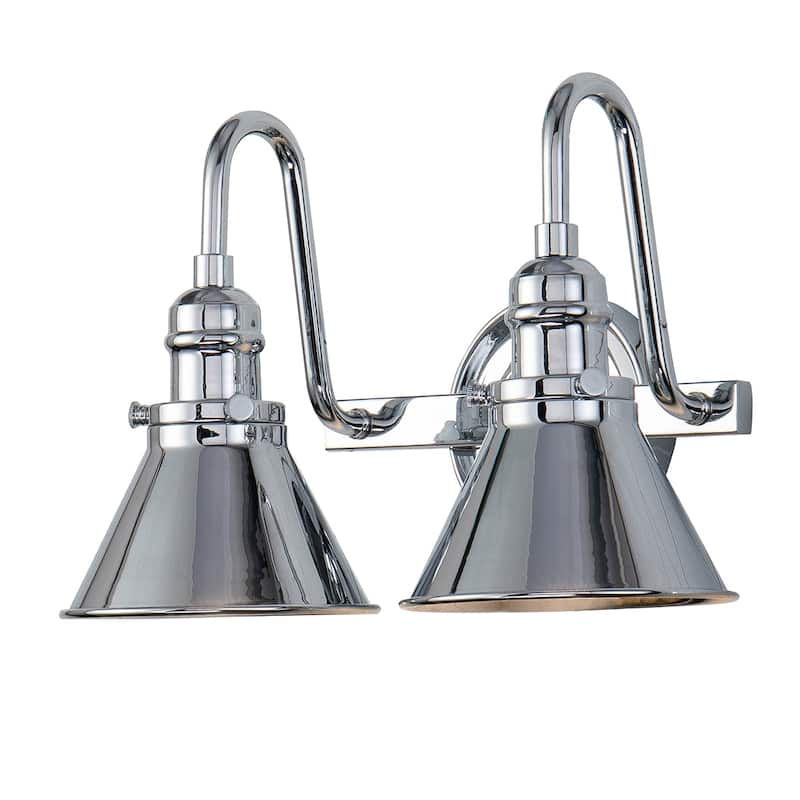 Retro 2 Light Bath Vanity in Chrome