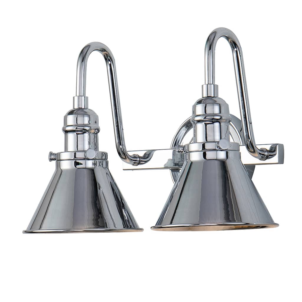 Retro 2 Light Bath Vanity in Chrome