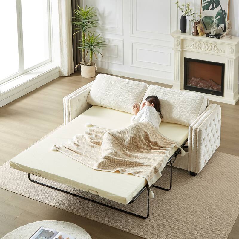 Luxurious Chenille Couch with Sleeper Sofa Bed, Easy Assembly, and Ultimate Comfort