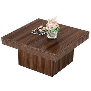 35.4 Inches Wood Square Coffee Table for Living Room - Bed Bath ...