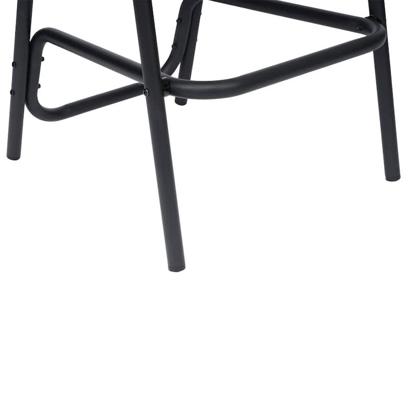Commercial Indoor-Outdoor Rattan Restaurant Barstool with Aluminum Frame-Set of 2