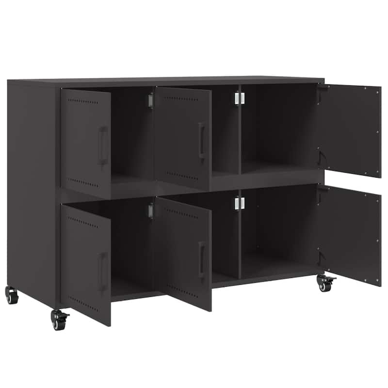 vidaXL Sideboard Cupboard Storage Organizer Living Room Cold-rolled Steel - 15.4 x 39.6 x 28.3