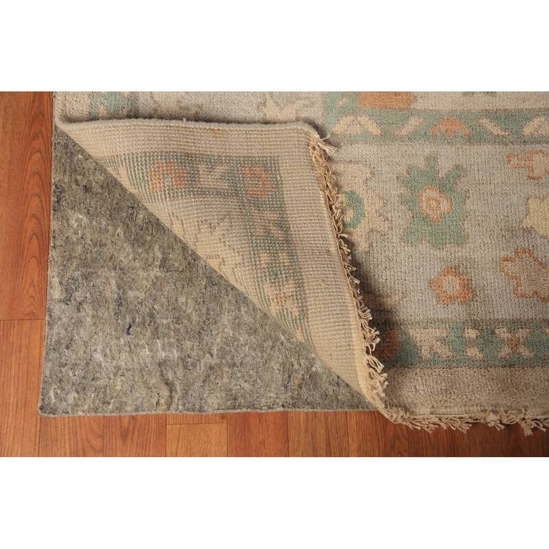 Floral Oushak Oriental Area Rug Handmade Wool Carpet - 9'2"x 11'9"