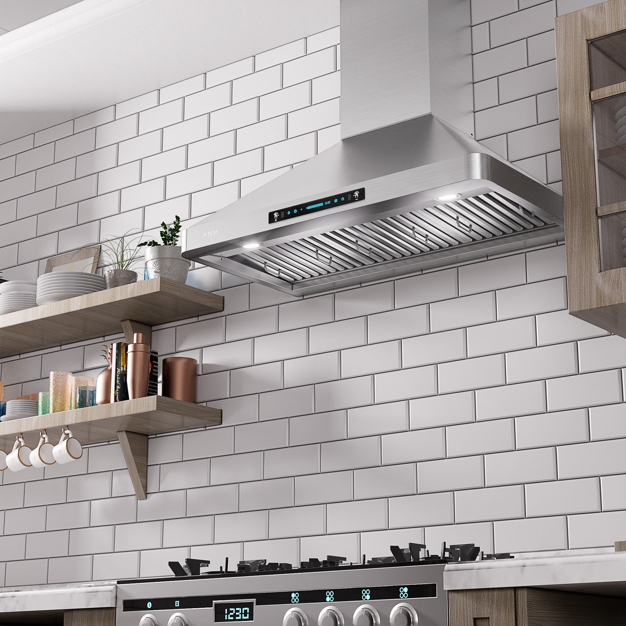 IKTCH 30/36 inch Vent Wall Mount Range Hood - Powerful 900 CFM Stainless  Steel Chimney Vent for Clean Air and Modern Style - On Sale - Bed Bath &  Beyond - 37515289