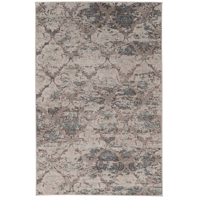 Vintage Collection Trellis Beige and Grey Rug - 5' x 7'6" - Grey