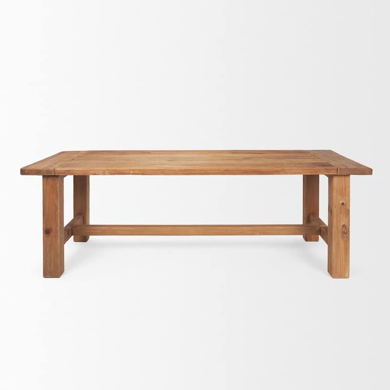 Stetson 94.5" Rectangular Natural Brown Wood Dining Table - 94.5L x 39.0W x 30.0H