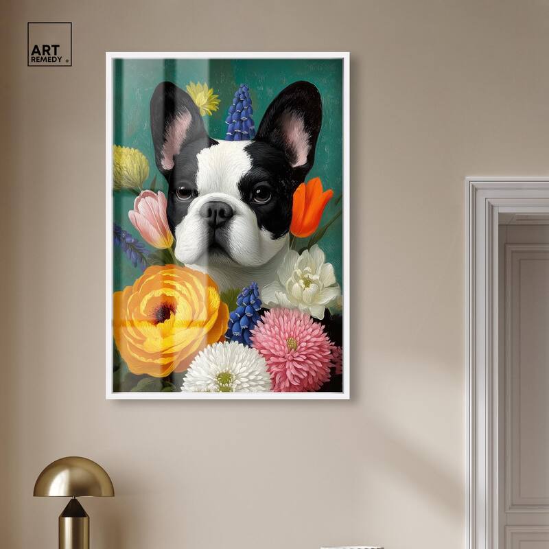 Secret Garden Frenchie Shadowbox by Art Remedy