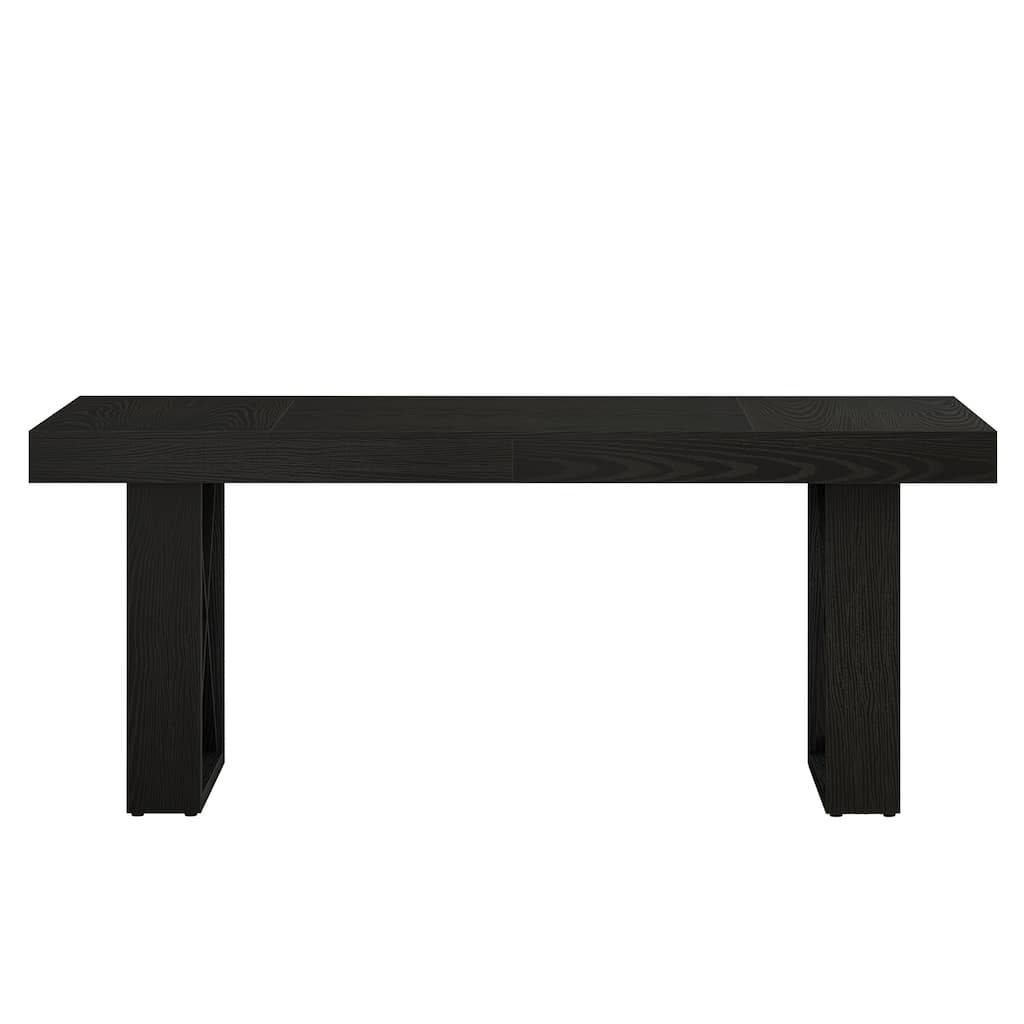 63-Inch Long Computer Desk, Simple Wood Thick Appearance Design