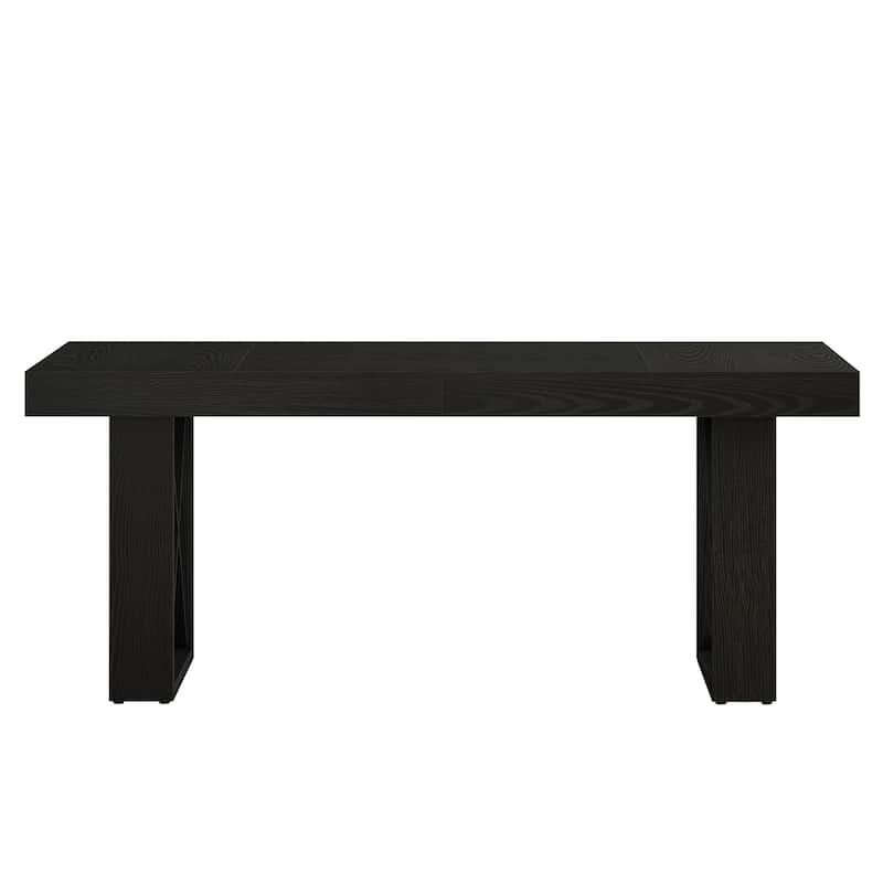 63-Inch Long Computer Desk, Simple Wood Thick Appearance Design