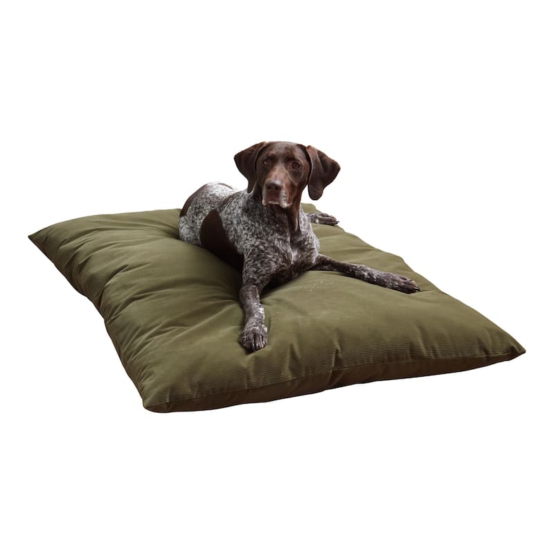 Charlie Corduroy Throw Dog Bed with Removable Cover - Sage Green - Large (48" x 36")
