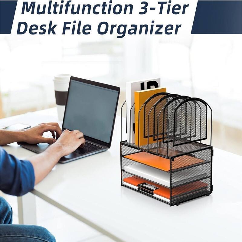 Paper Desk Organizer Black Bed Bath & Beyond 39310900