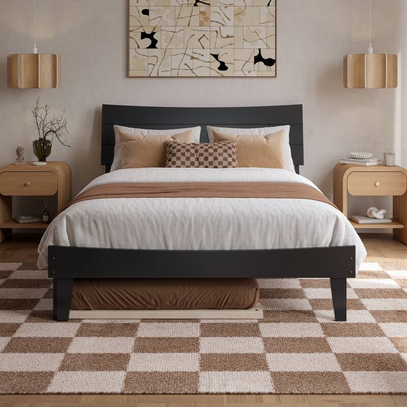 Phoenix Wood Platform Bed with Trundle