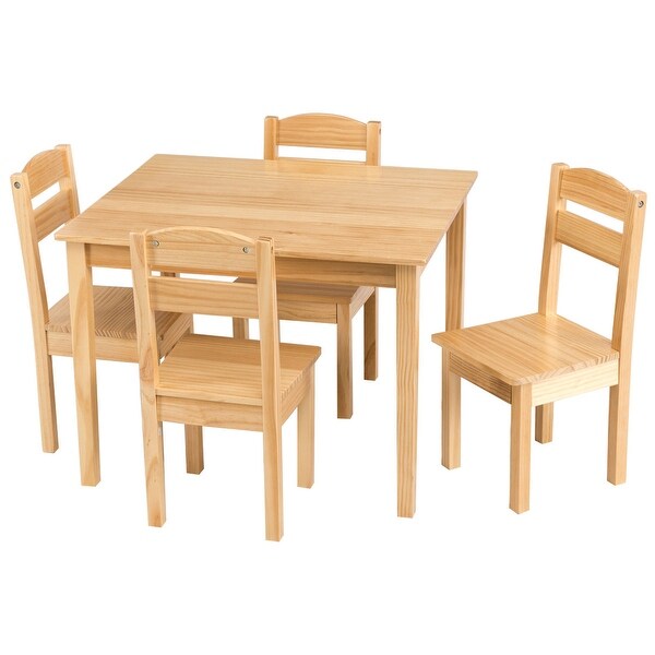 childrens pine table and chairs