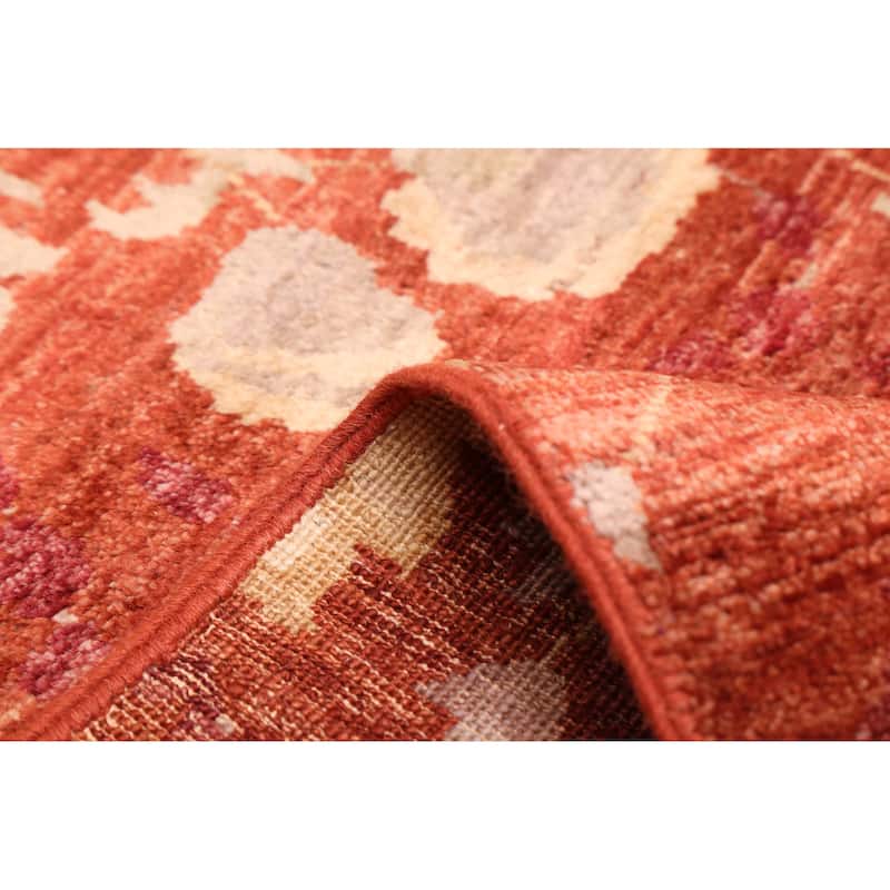 ECARPETGALLERY Hand-knotted Peshawar Ziegler Dark Copper Wool Rug - 8'10 x 11'11