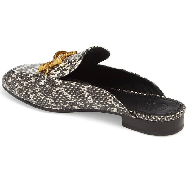 womens black loafer mules