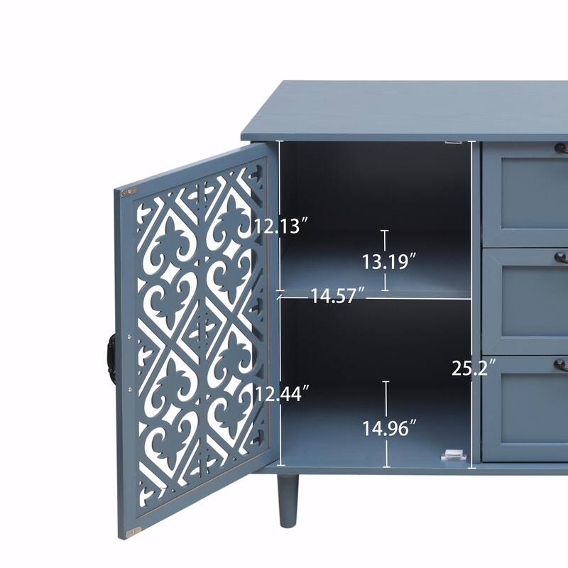 Accent Storage Cabinet with 2 Doors and 3 Drawers