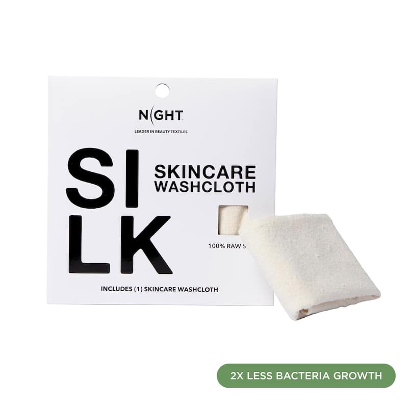 NIGHT Raw Silk Skincare Washcloth 3pk - O/S