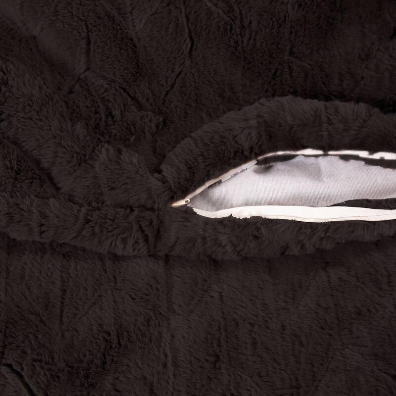 Allan Andrews Scroll Puff Rocker with Titanium Frame, Angora Collection