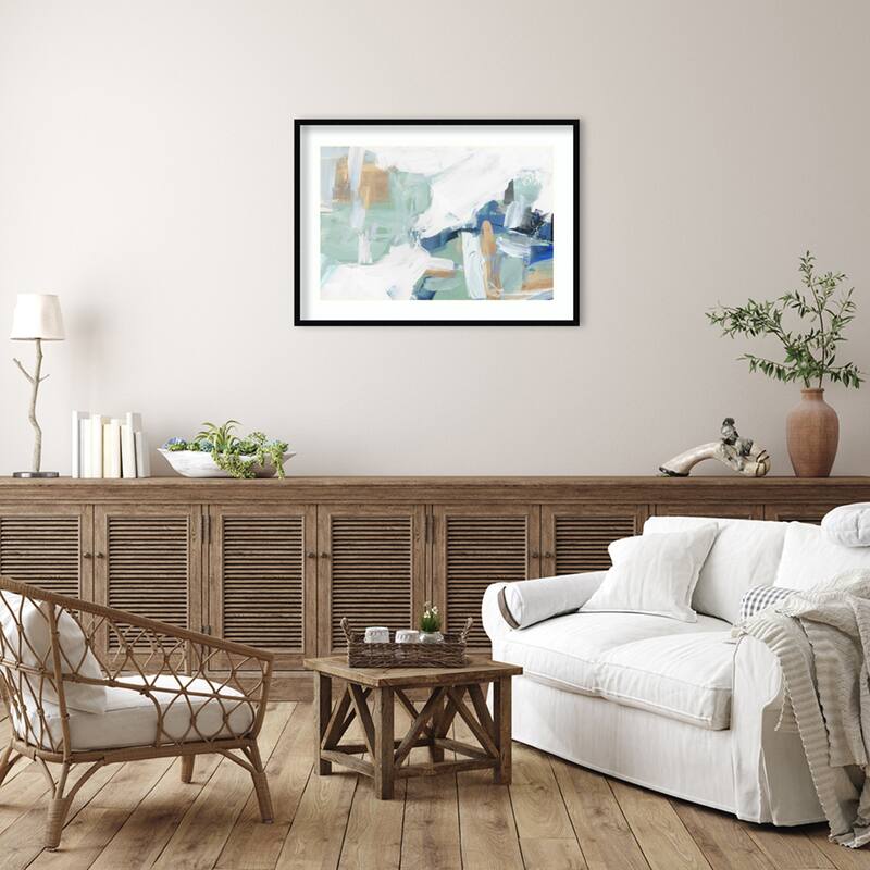 Whispers of Colorful Abstraction by Hannah Dawson Wood Framed Wall Art Print