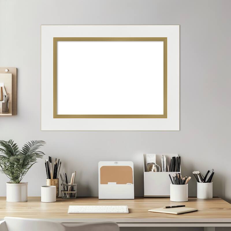 Amanti Art Eva Black Silver Framed Dry Erase Magnetic Board