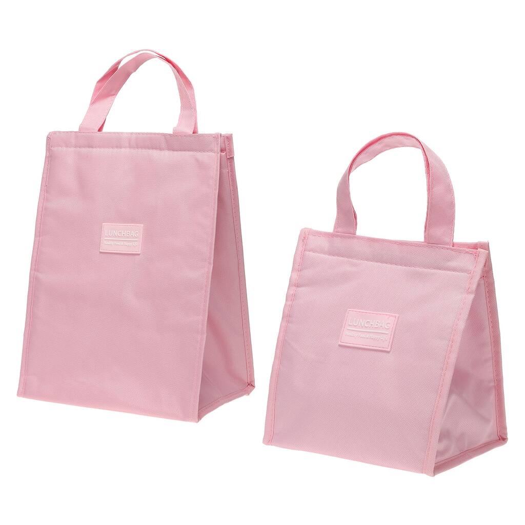 Insulated Lunch Bags, 2Pcs 10"x6"x13" 8"x5"x9" Portable Containers Bag