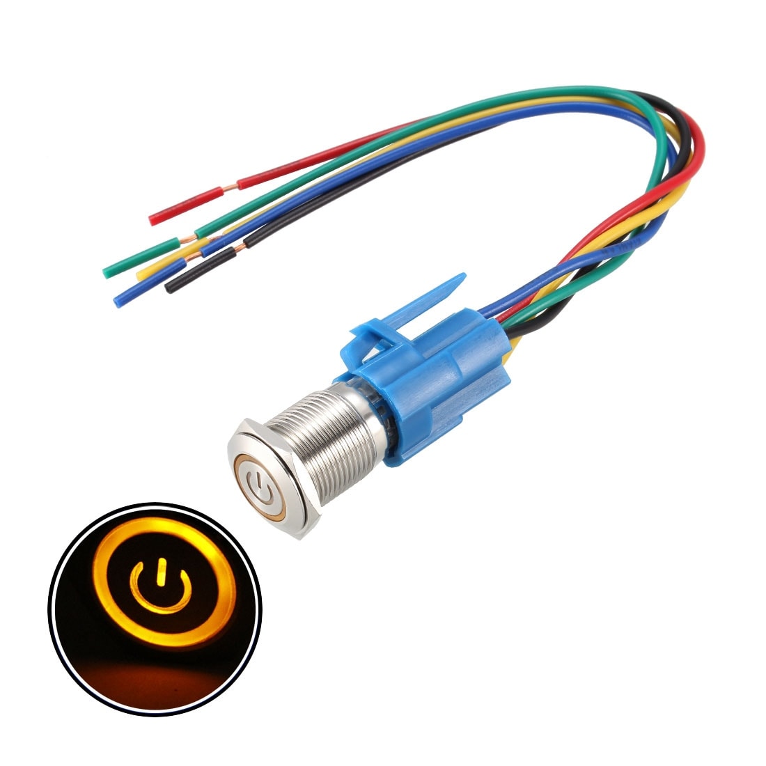 SUB Mini Push Button Momentary N/O OFFON Switch Plug 12V 3Amps 1