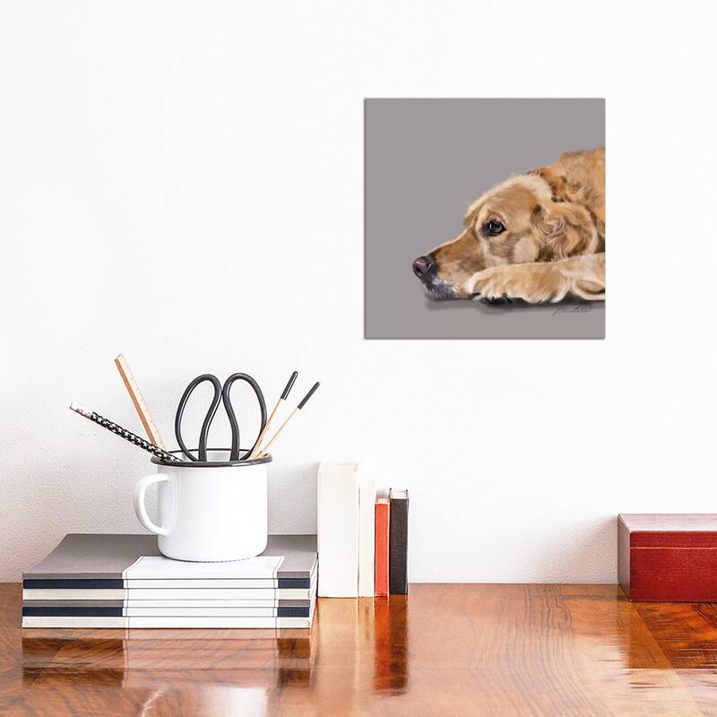 iCanvas "Golden Retriever" by Vicki Newton Canvas Print - 12x12x0.75