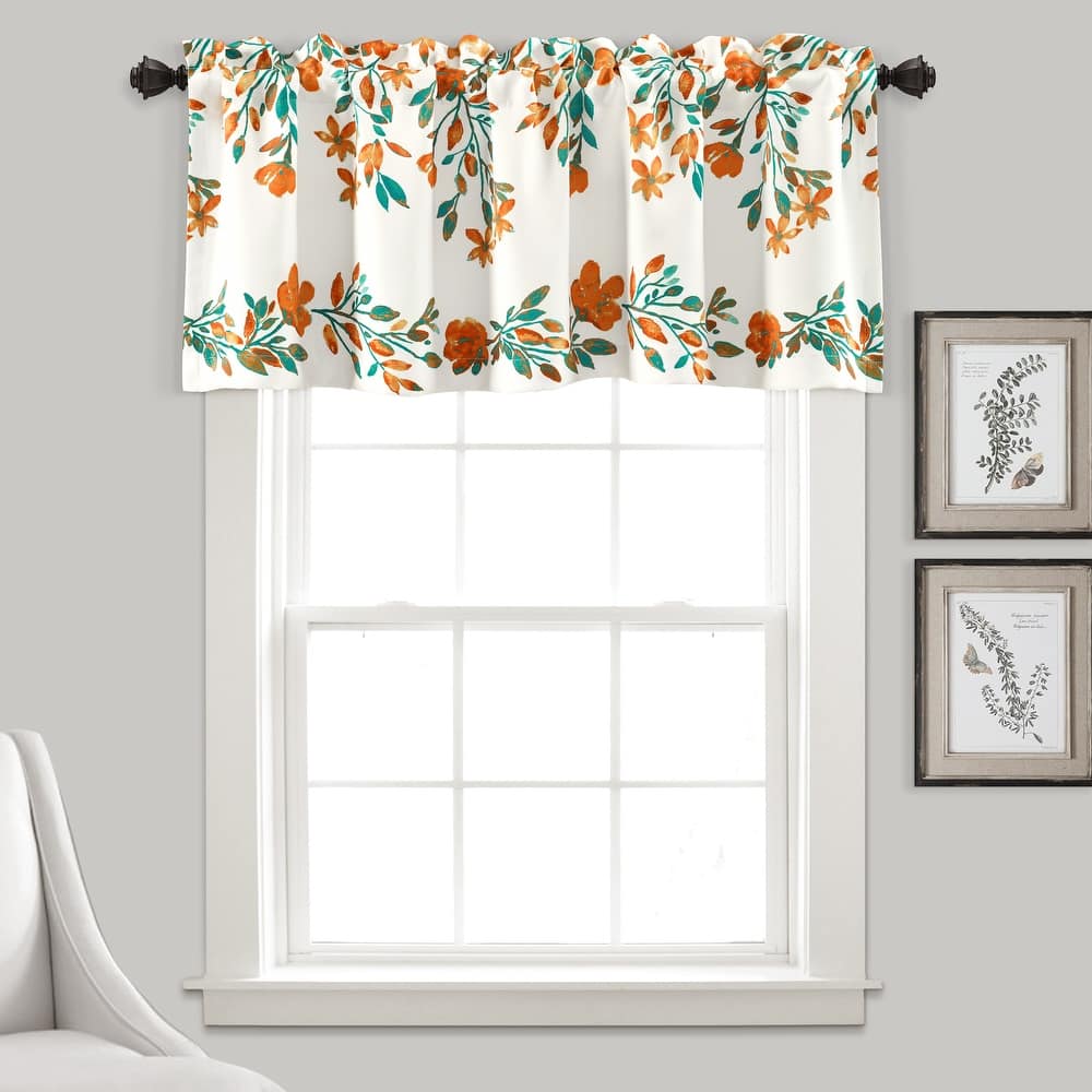 Lush Decor Tanisha Room Darkening Window Curtain Valance - 18" x 52"