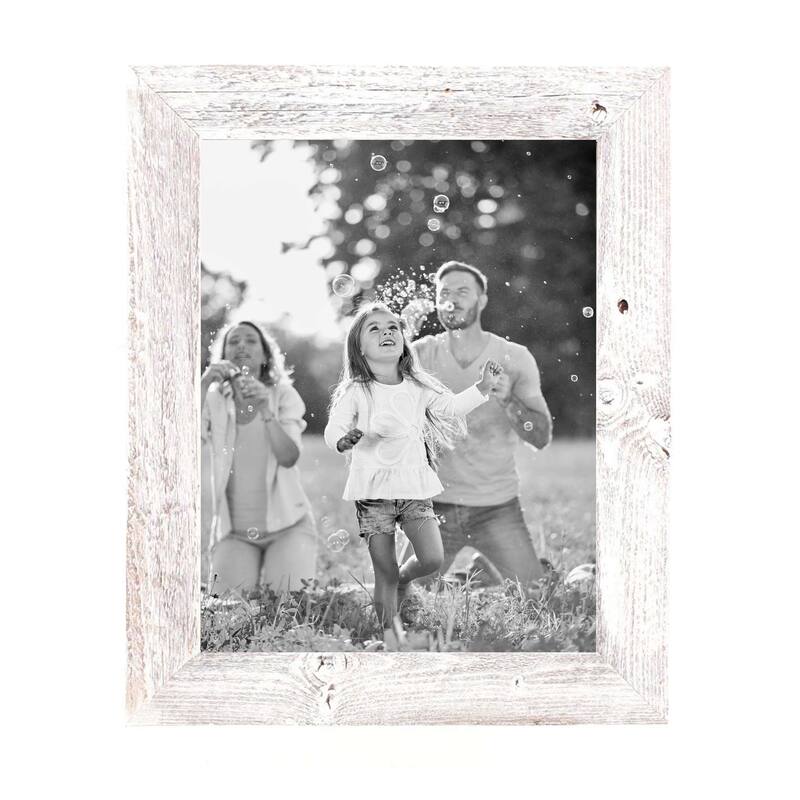 10x10 Rustic White washed Picture Frame with Plexiglass Holder