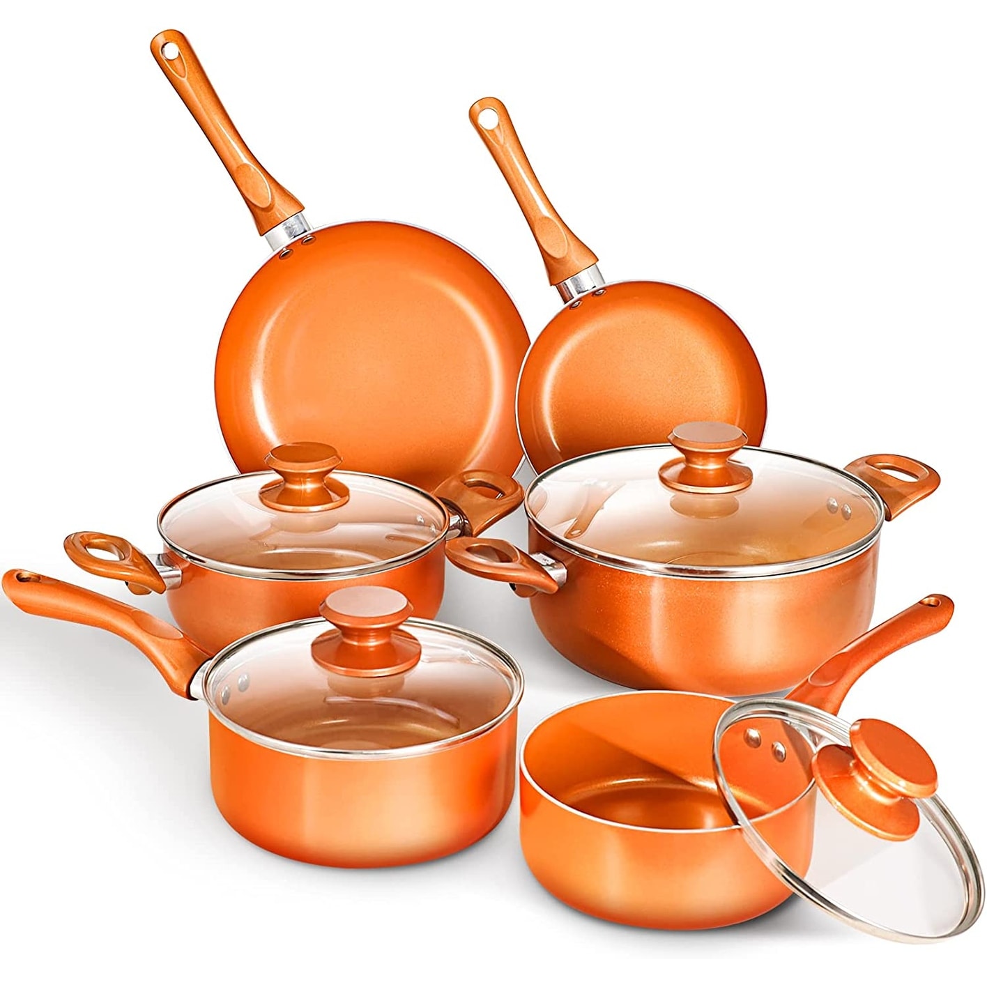 Clockitchen 6-piece Non-stick Cookware Set Pots and Pans Set for