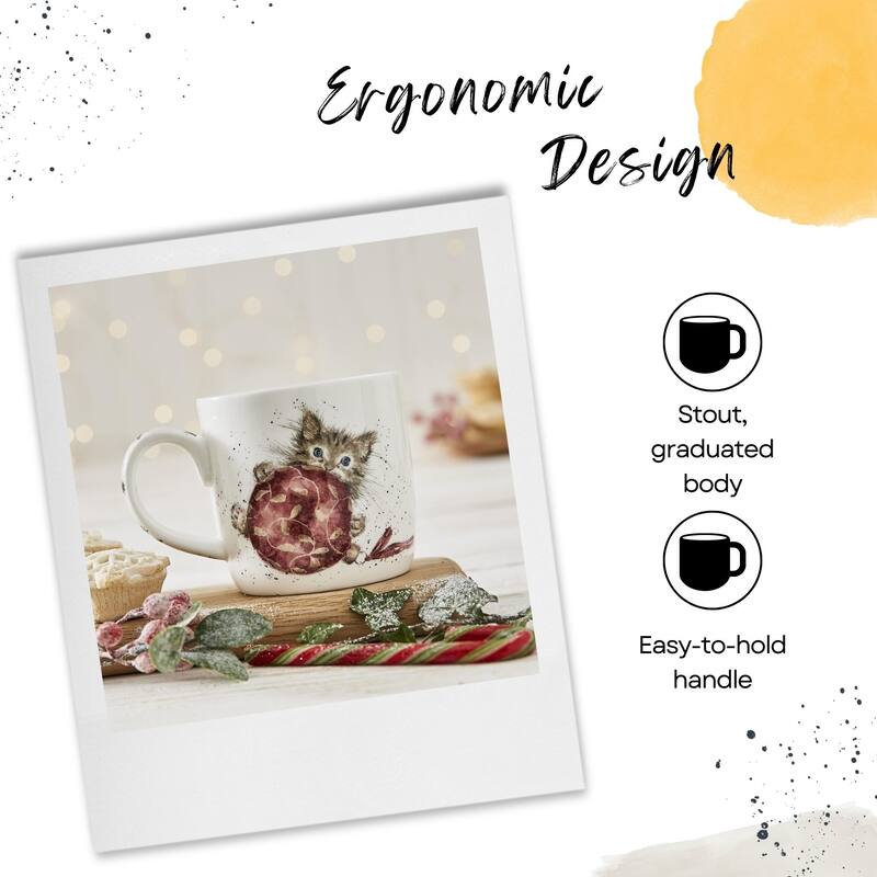 Royal Worcester Wrendale Designs Mug and Coaster Set Christmas