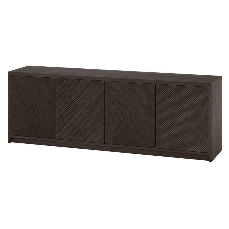 Renad Rectangular Fluted TV Stand for TV's up to 78" - 70" Wide