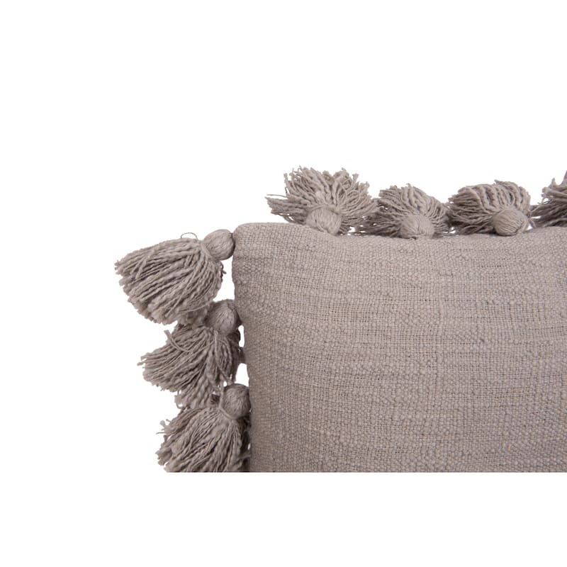 Cotton Pillow with Tassels