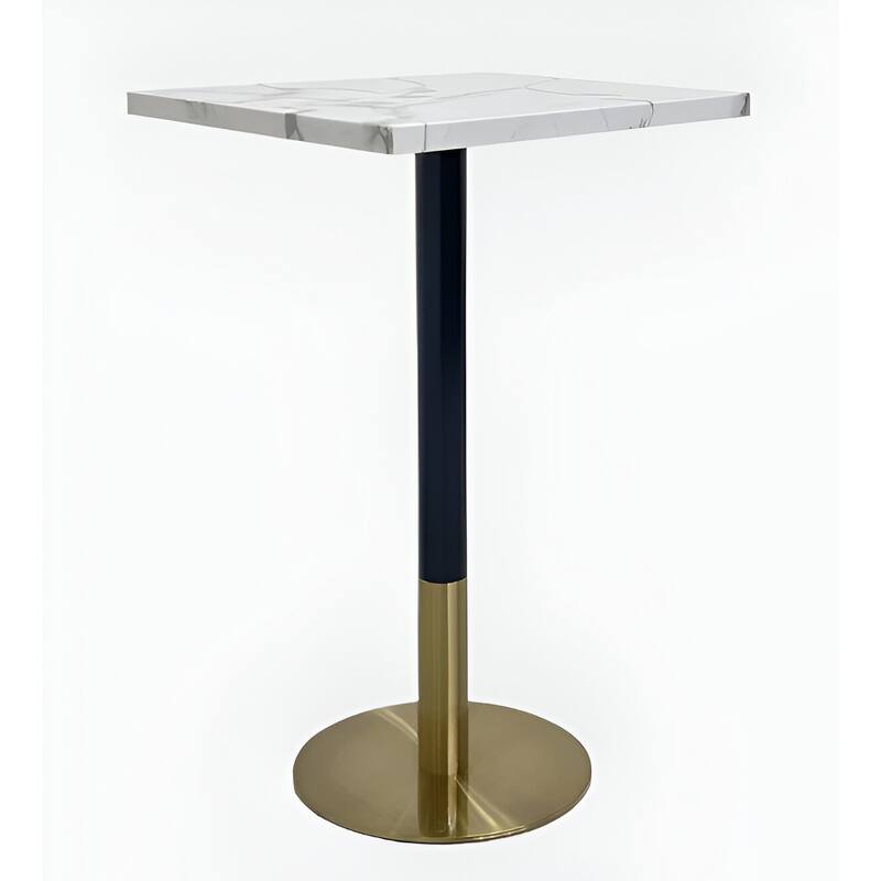 Ruby Square Pedestal Square Bar Table ( Pub Table Restaurant Table) - White