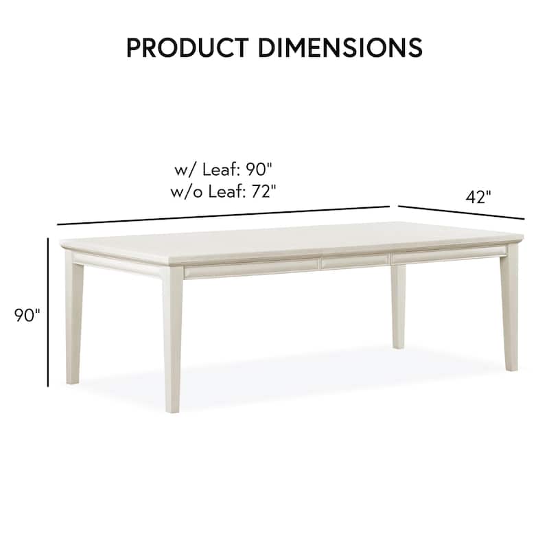 Furniture of America Chase Modern 7-Piece Extendable Solid Wood Dining Set