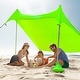 preview thumbnail 16 of 17, ALPHA CAMP Beach Sunshade 7.6 x 7.2 FT Portable Canopy Tent Sun Shelter Shade with Sandbag Anchors