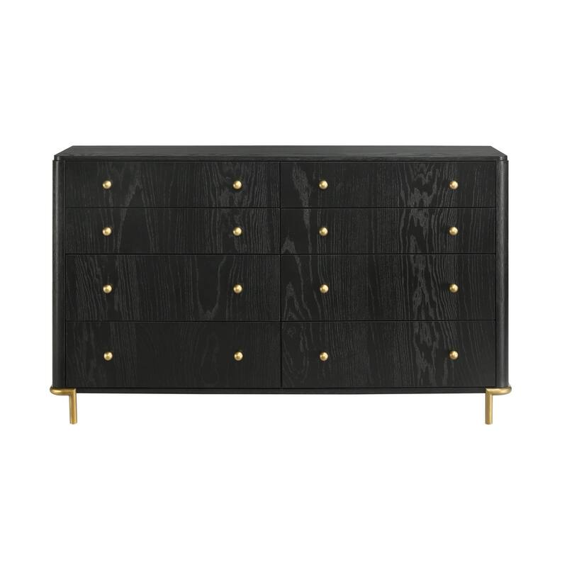 Anser Black and Natural 5-piece Bedroom Set
