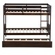 preview thumbnail 12 of 13, Solid Wood Detachable Twin Over Twin Bunk Beds with Trundle,Safety Rail and Ladder For Home