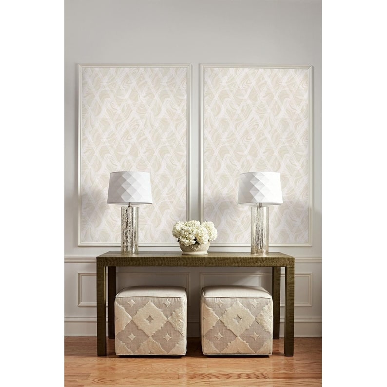 Seabrook Designs Marble Diamond Geometric Unpasted Wallpaper