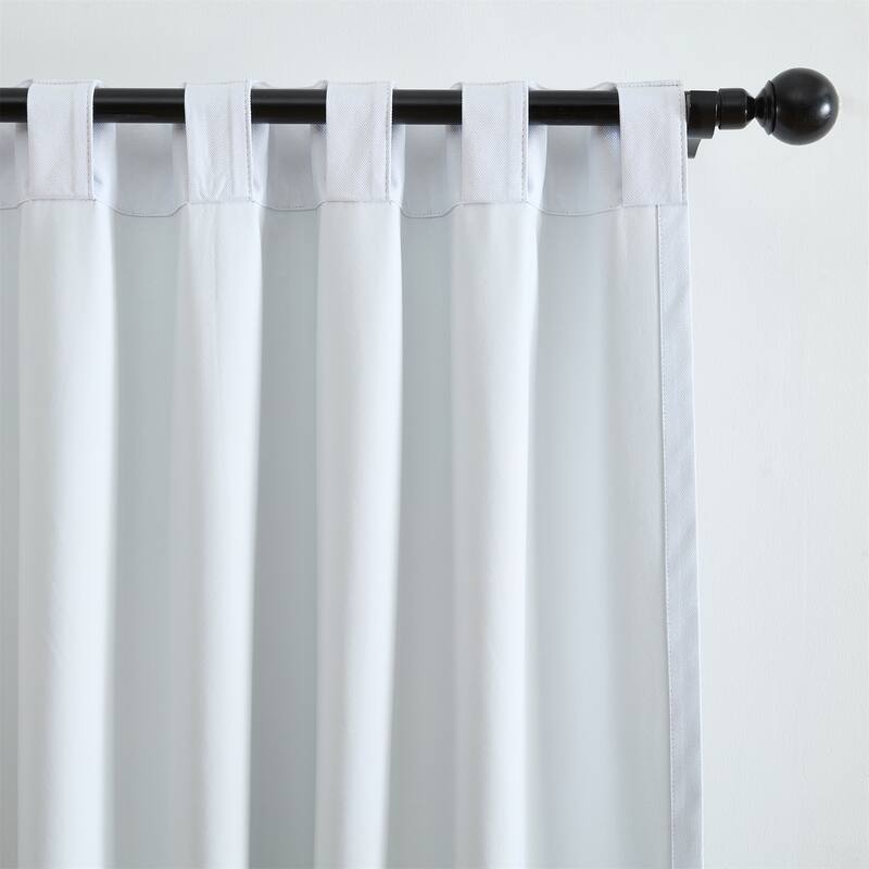 Solace Max-Blackout Solid Texture Window Curtain Panel