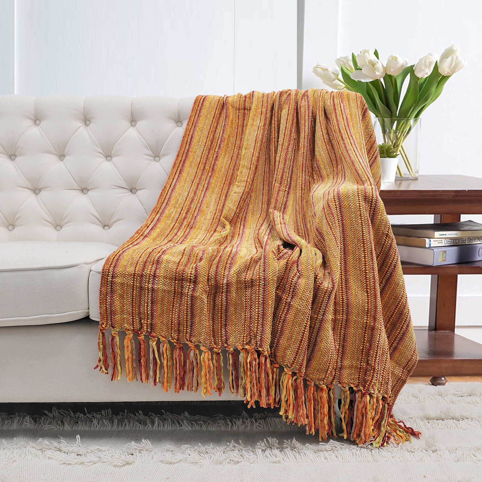 Multi colored sofa hotsell throws