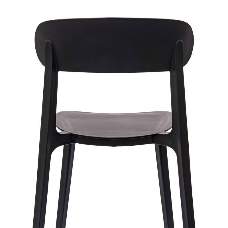 Commercial All-Weather Resin Stack Chair with Contoured Backrest-Set of 2 - 19"W x 19.5"D x 31"H