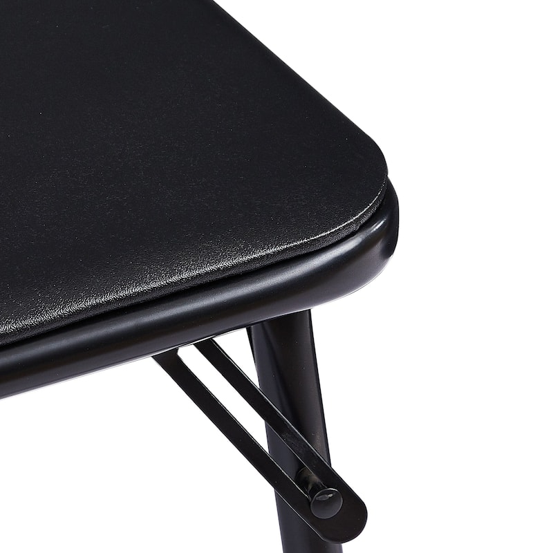 47'' Folding Table Desk Indoor Outdoor Use No Assembly Needed Black Upholstery Table with Non-Slip Feet Portable Workbench Desk