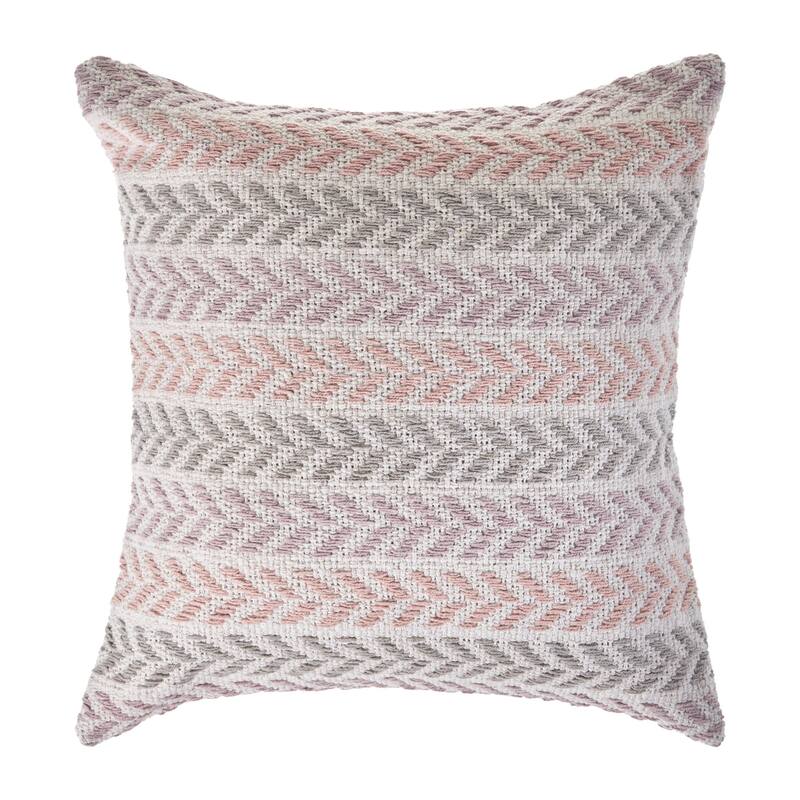 Aquila Set of 4 Coastal Chevron Cotton Throw Pillow Covers, 18" x 18", 4 PCS (Covers Only) by Sevita